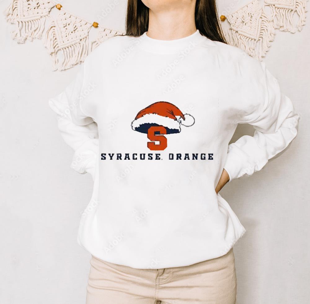 Syracuse Orange Logo With Santa Hat Merry Christmas Shirt
