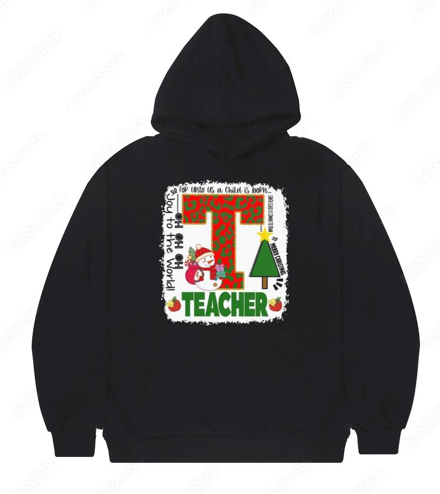 Teacher Joy To The World For Into US A Child Is Born Christmas Shirt