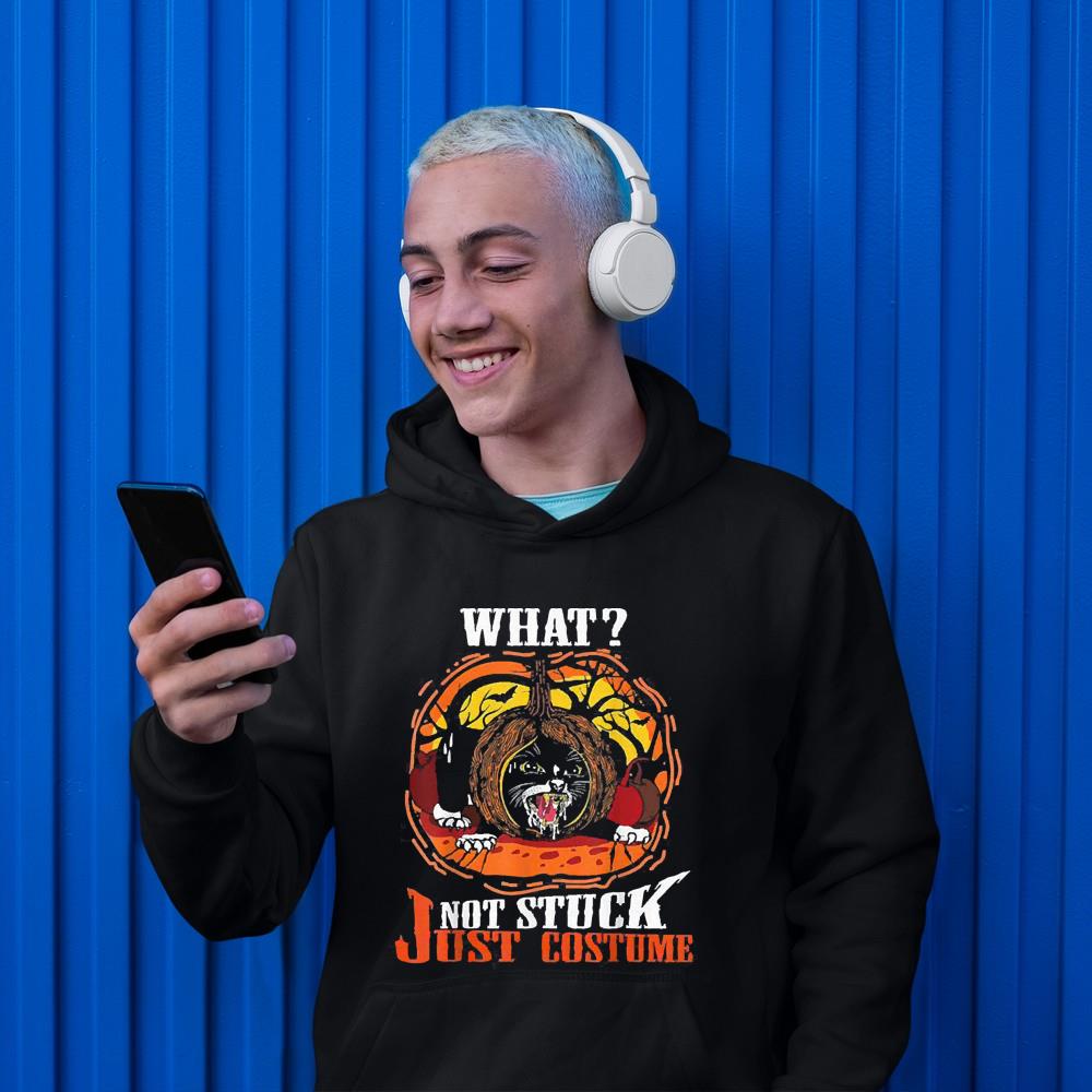 Cat What Not Stuck Just Costume Halloween Shirt