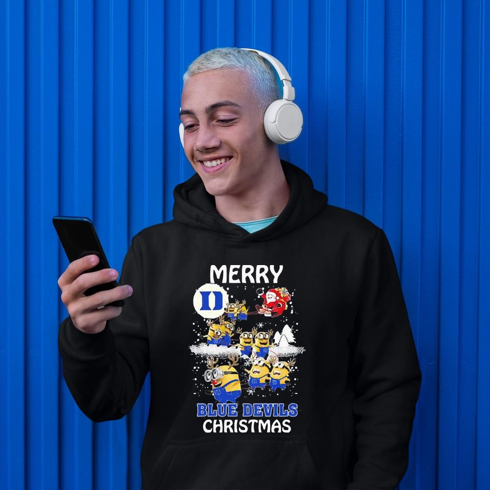 Minion Duke Blue Devils Merry Christmas shirt