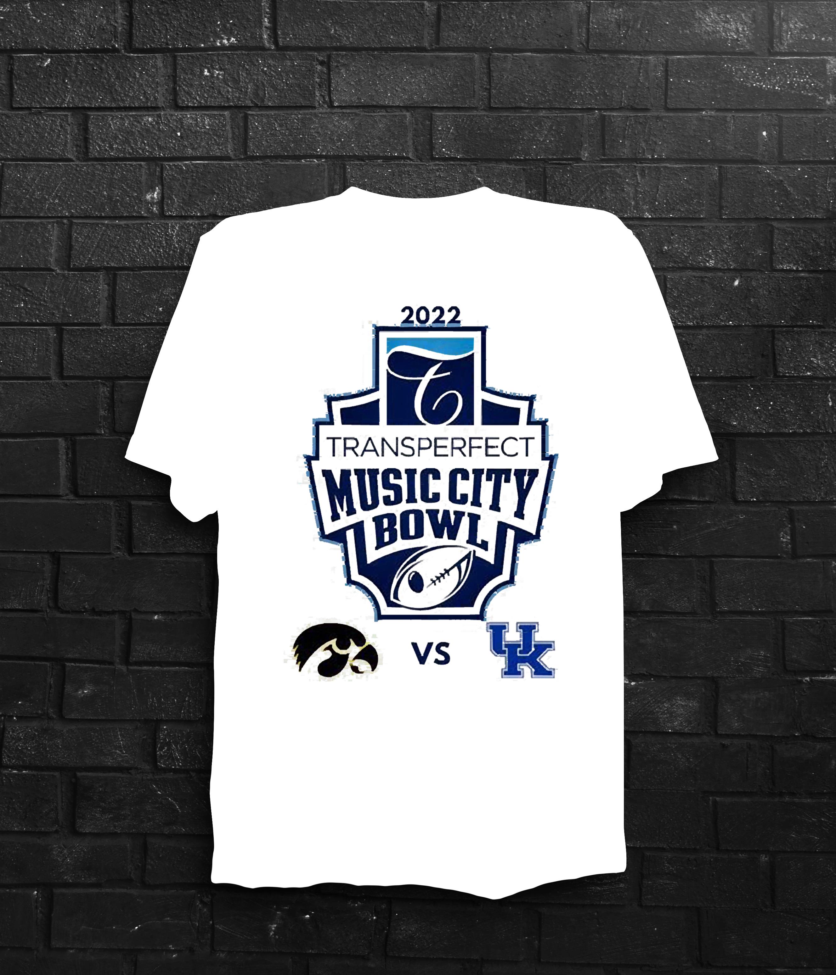 Hawkeye Of Iowa Vs Wildcats Of Kentucky 2022 Transperfect Music City Bowl Apparel Shirt