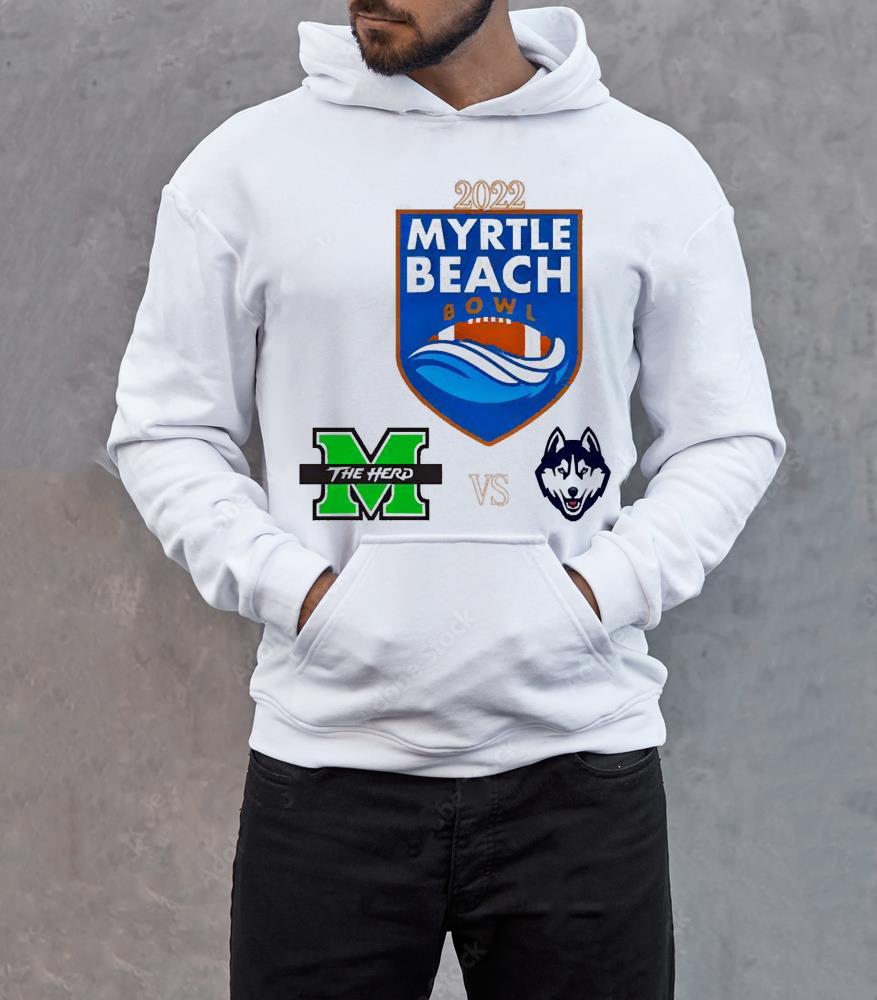 Marshall Thundering Herd Vs Huskies Of Connecticut 2022 Myrtle Beach Bowl Apparel Shirt