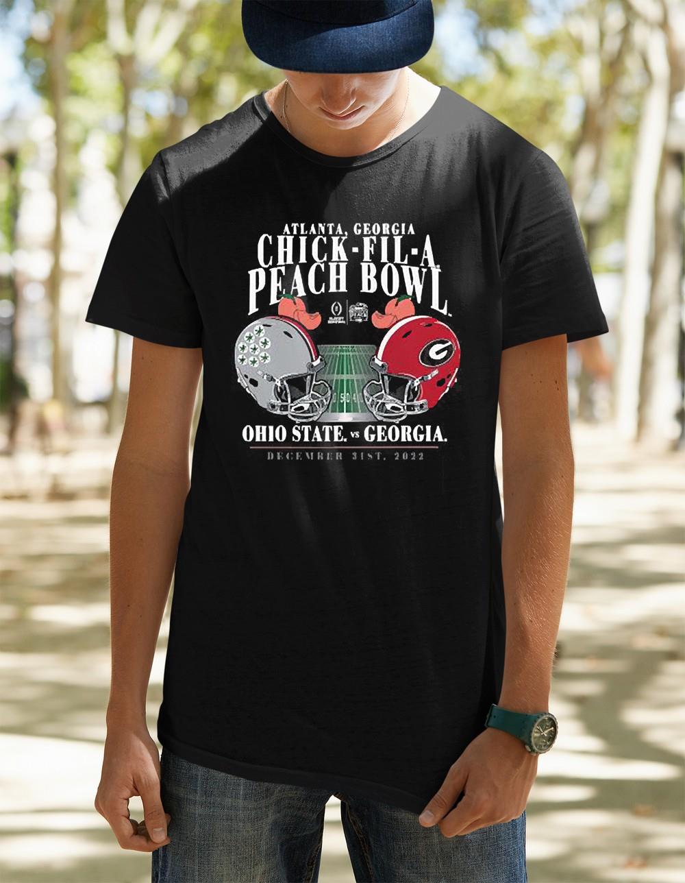 Ohio State Buckeyes Vs Georgia Bulldogs College Football Playoff 2022 Peach Bowl Matchup Old School Shirt