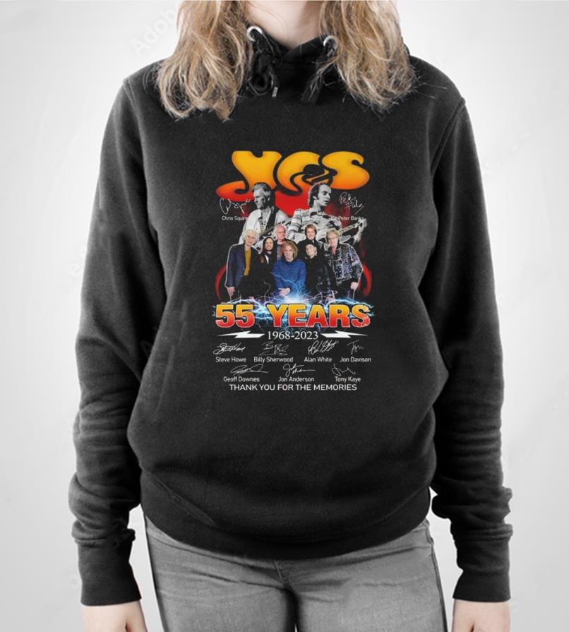Yes 55 Years 1968 – 2023 Thank You For The Memories Signatures Shirt h2811 yes 55 years 1968 2023 thank you for the memories signatures shirt hoodie - Yes 55 Years 1968 – 2023 Thank You For The Memories Signatures Shirt