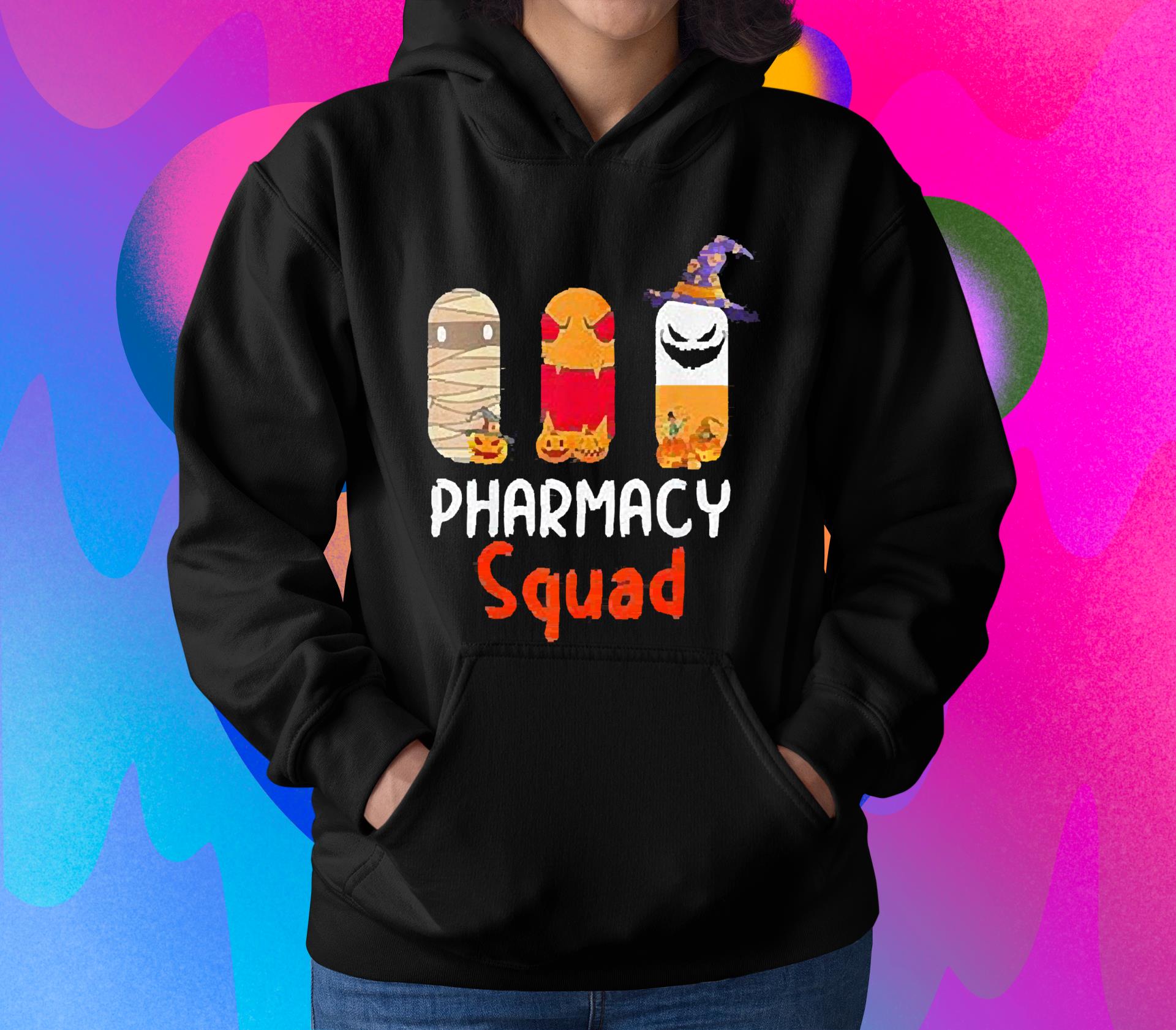 2022 Halloween pharmacy squad witch tablet nurse docter shirt