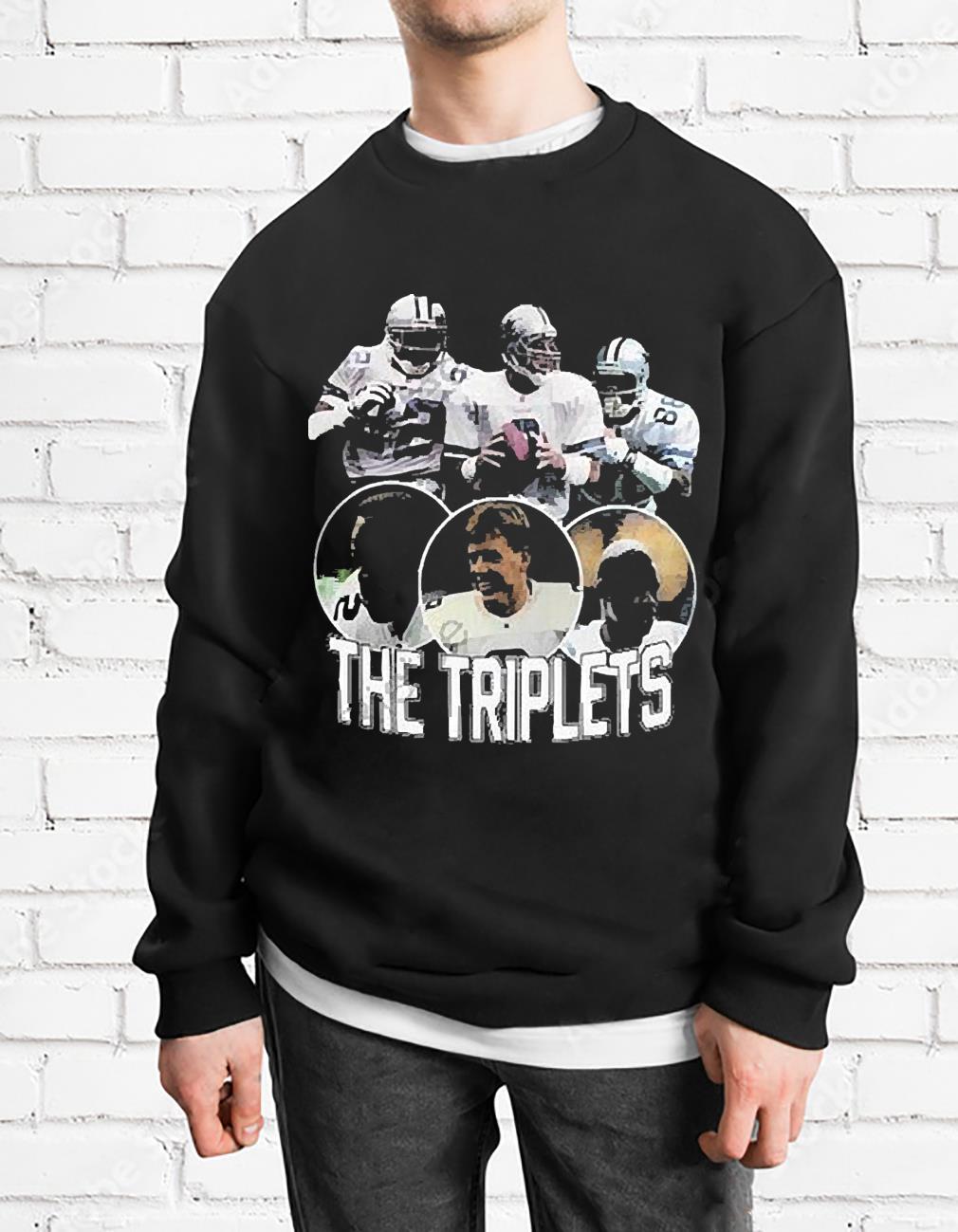 Dak Prescott The Triplets Emmitt Smith Troy Aikman And Michael Irvin Shirt