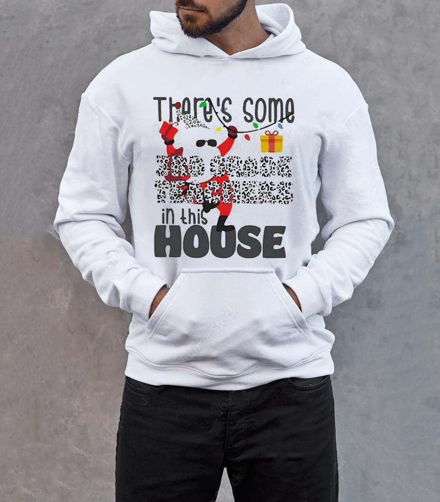 Santa Claus Leopard There’s Some 3rd Grade Teachers In This House Merry Christmas Shirt