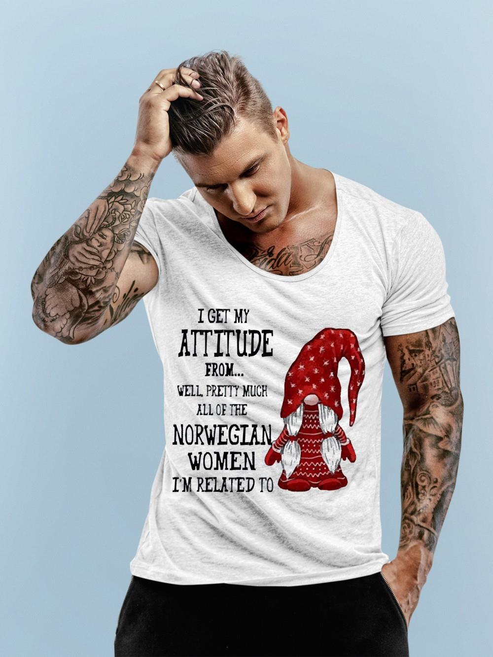 Gnome I Get My Attitude From Well Pretty Much All Of The Norwegian Christmas Shirt