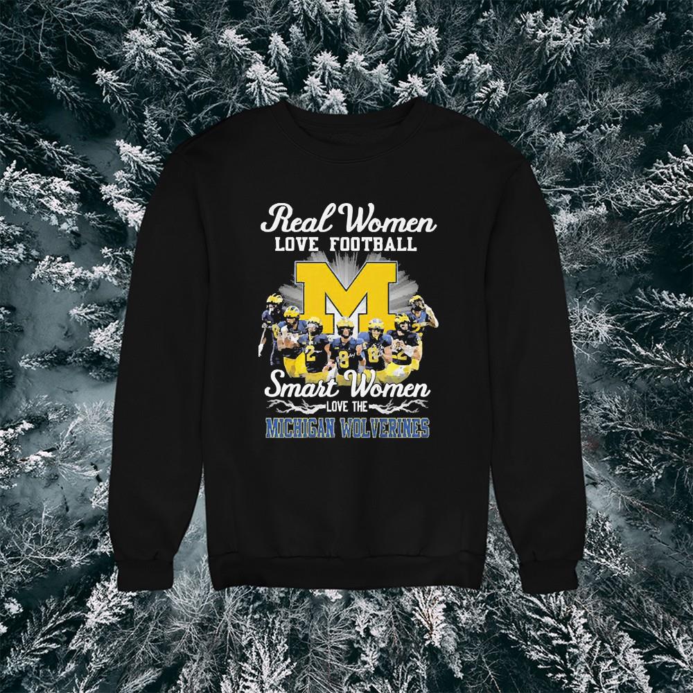 Real Women Love Football Smart Women Love The Michigan Wolverines Signatures shirt 1 Real Women Love Football Smart Women Love The Michigan Wolverines Signatures shirt 2