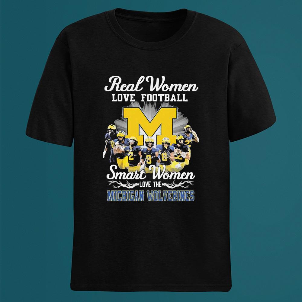Real Women Love Football Smart Women Love The Michigan Wolverines Signatures shirt 2 Real Women Love Football Smart Women Love The Michigan Wolverines Signatures shirt 3
