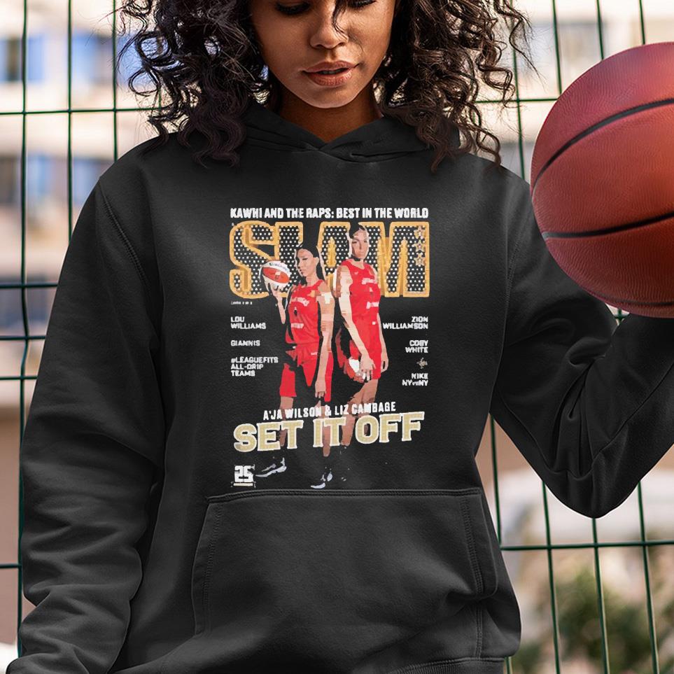 Slam las vegas aces fathead a’ja wilson liz cambage shirt