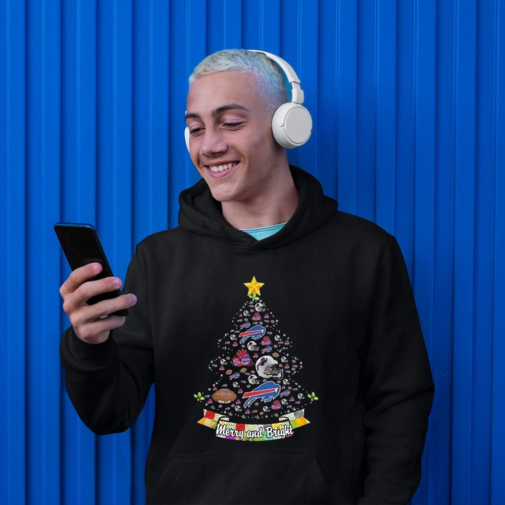 Merry And Bright Buffalo Bills NFL Christmas Tree 2022 Shirt
