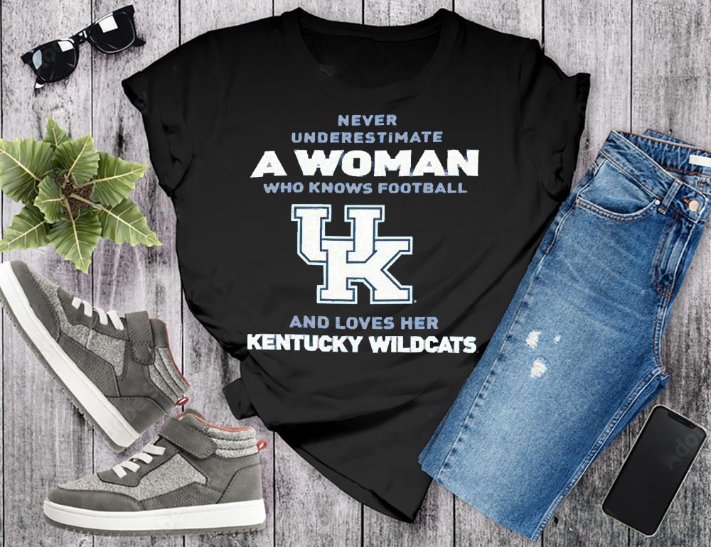 Never Underestimate A Woman Who Knows Football And Loves Her Kentucky Wildcats Logo 2022 Shirt Never Underestimate A Woman Who Knows Football And Loves Her Kentucky Wildcats Logo 2022 Shirt