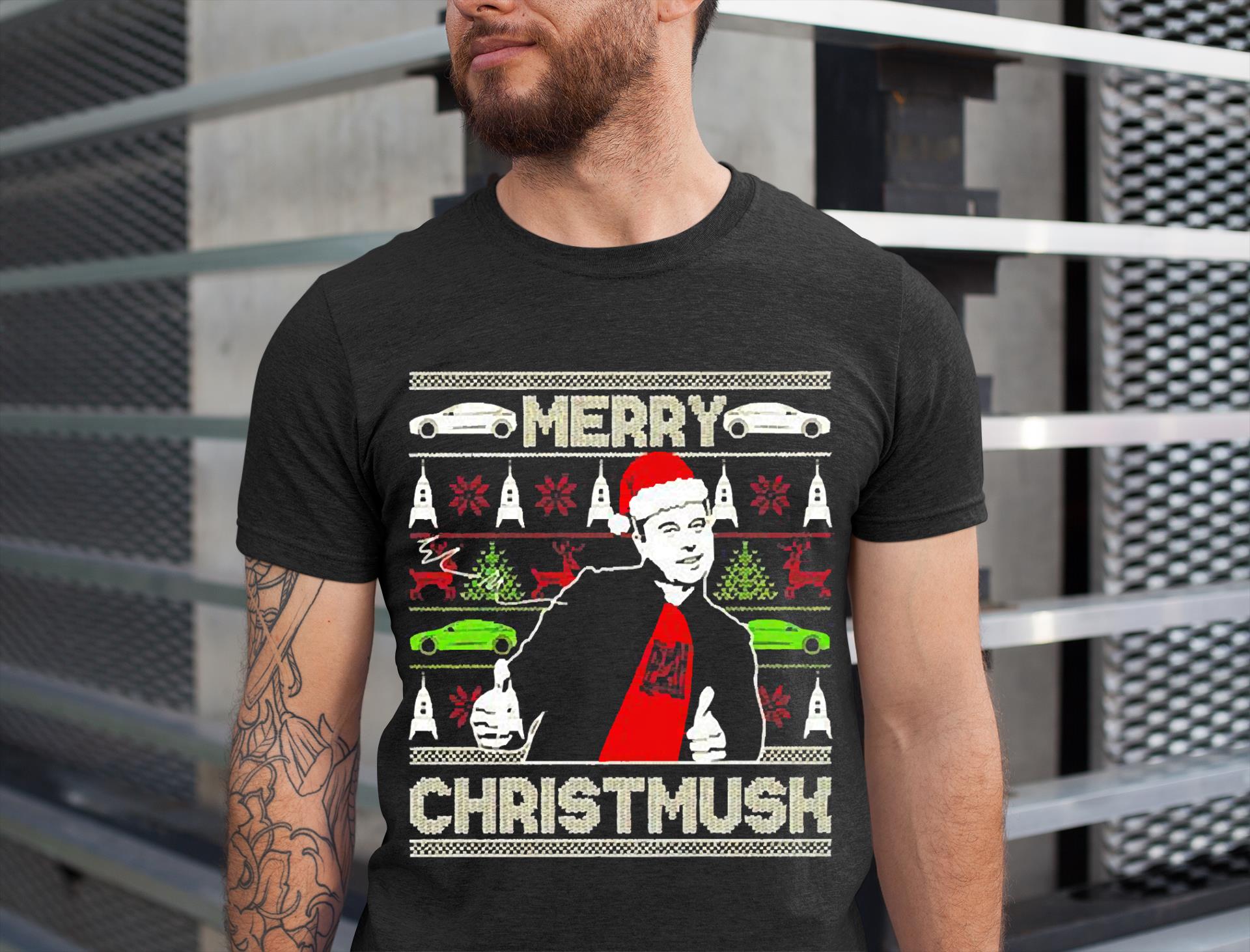 Christmas Elon Musk ugly Merry Christmusk shirt