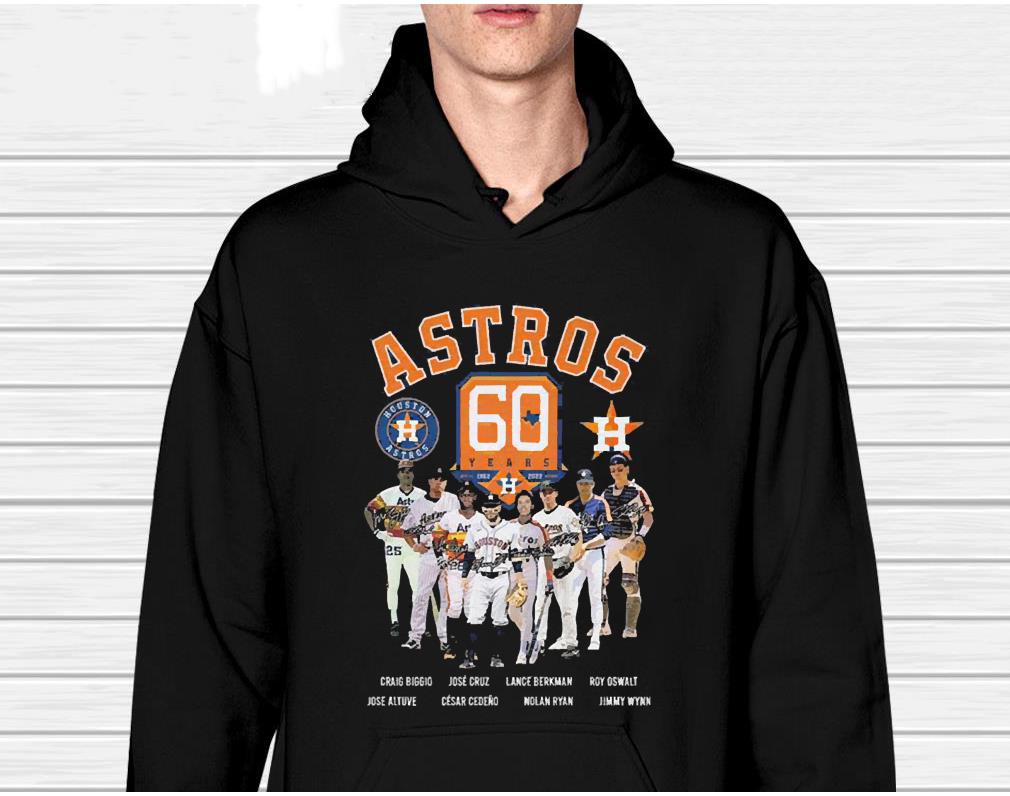 Houston Astros 60 Years 1962-2022 AL Champions Signatures Shirt