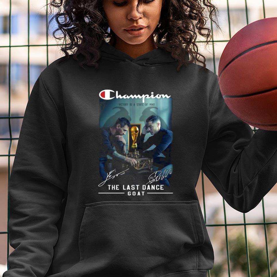 Champion Messi And Ronaldo The Last Dance Goat Signatures Shirt