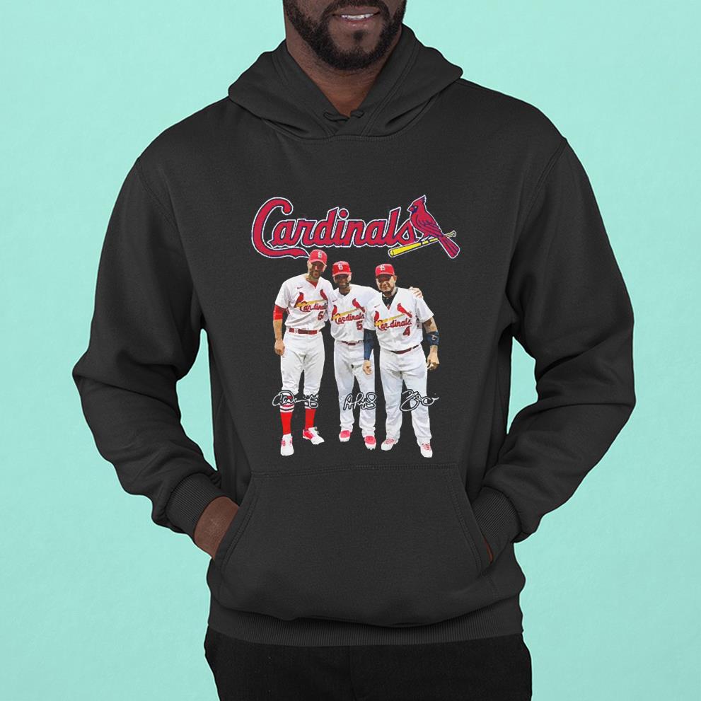 Cardinals Yadier Molina Albert Pujols And Adam Wainwright St Louis Cardinals Signatures 2022 Shirt