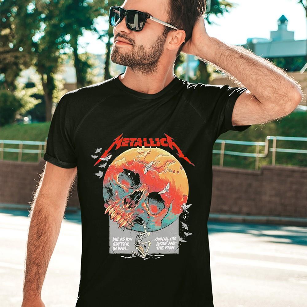 Skull Metallica Die As You Suffer In Vain Owl All The Grief And The Pain Halloween shirt 2 Skull Metallica Die As You Suffer In Vain Owl All The Grief And The Pain Halloween shirt 3