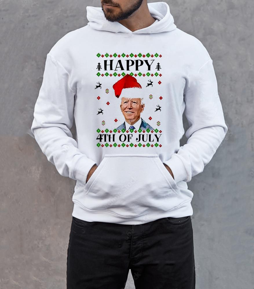 Happy Fourth Of July Christmas Santa Biden Christmas Party 2022 Shirt