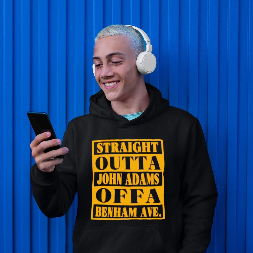 Straight outta john adams offa benham ave shirt