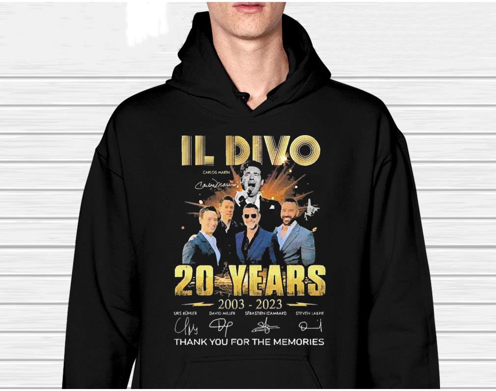 Il Divo 20 Year 2003 – 2023 Thank You For The Memories Signatures Shirt