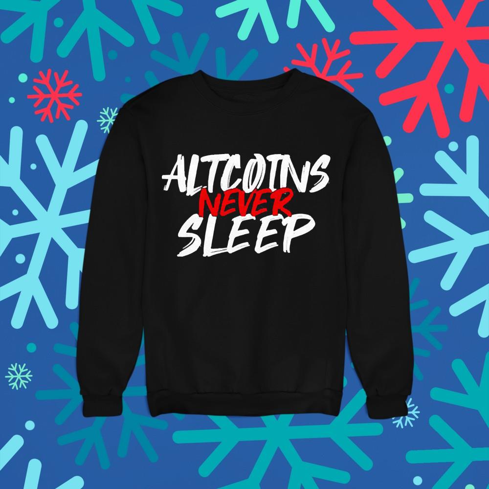 Altcoins Never Sleep Blockchains Wallet Cryptocurrency shirt