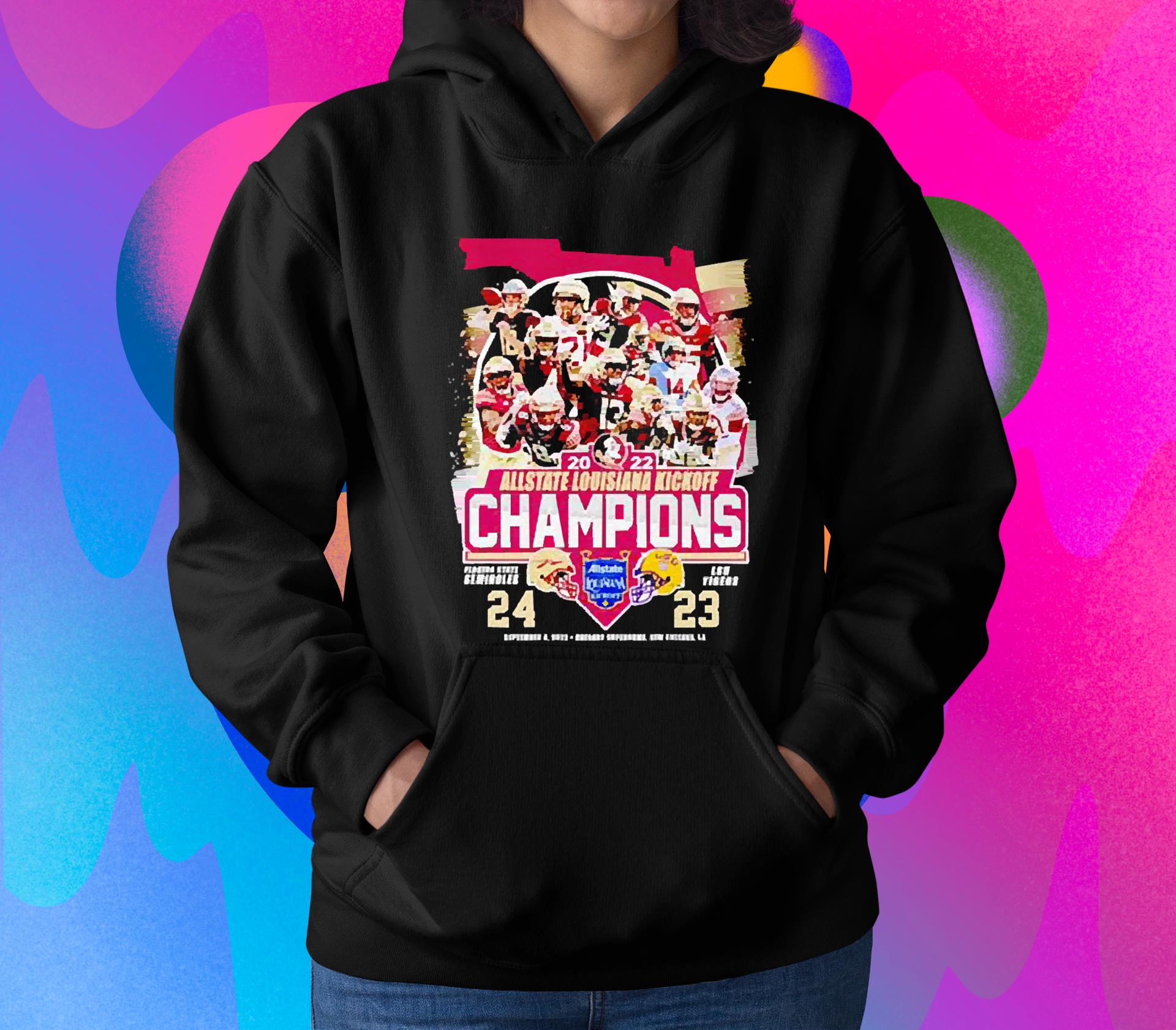 Florida State Seminoles vs LSU Tigers 2022 All State Louisiana Kickoff Champions shirt