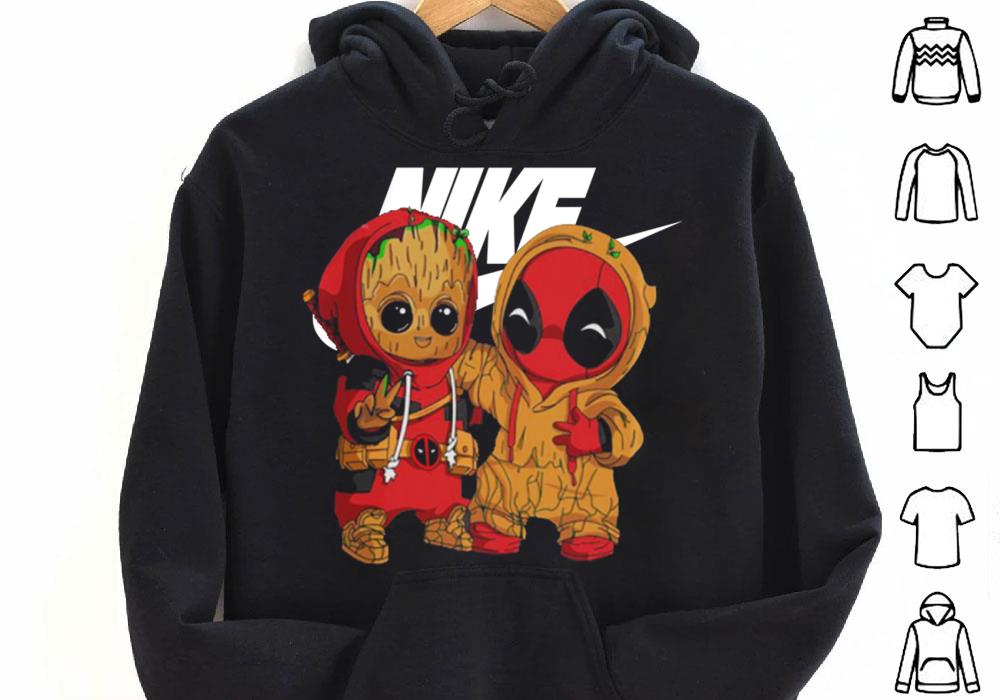 Ninja Groot and Deadpool Pikachu Nike logo Shirt Ninja Groot and Deadpool Pikachu Nike logo Shirt
