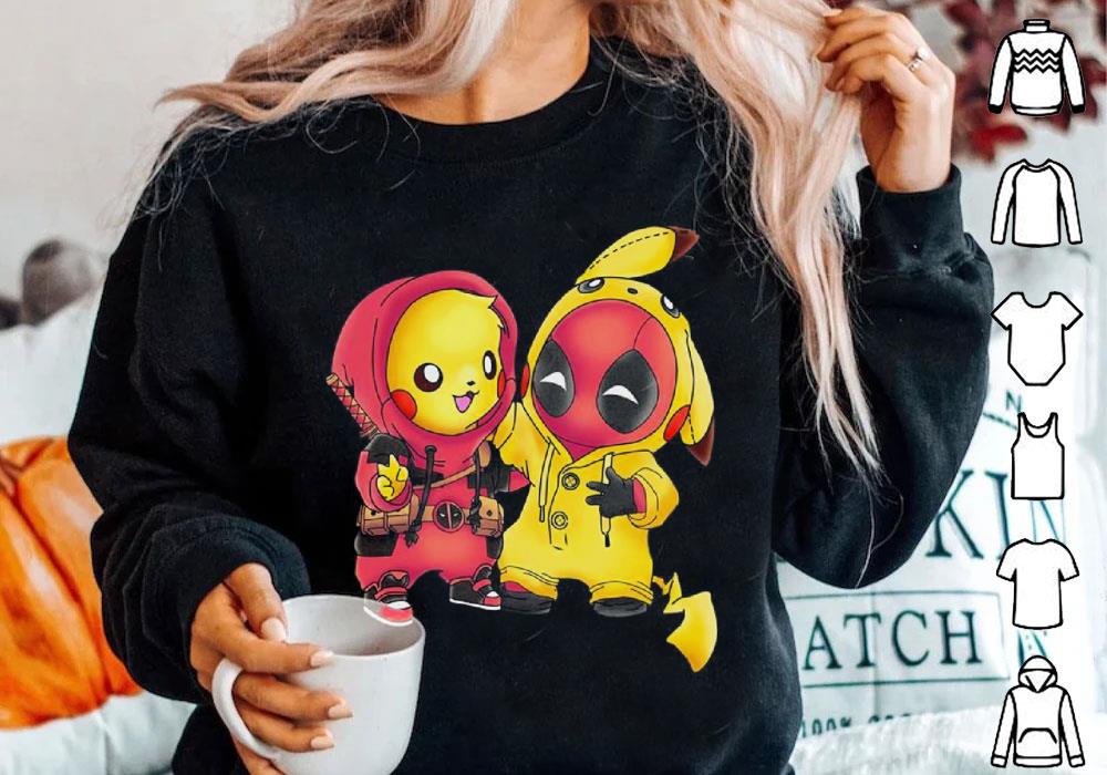 Ninja Pikachu and Deadpool Pika Shirt Ninja Pikachu and Deadpool Pika Shirt