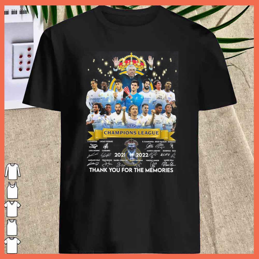 Real Madrid Chaimpions League 2021 2022 Thank You For The Memories Shirt
