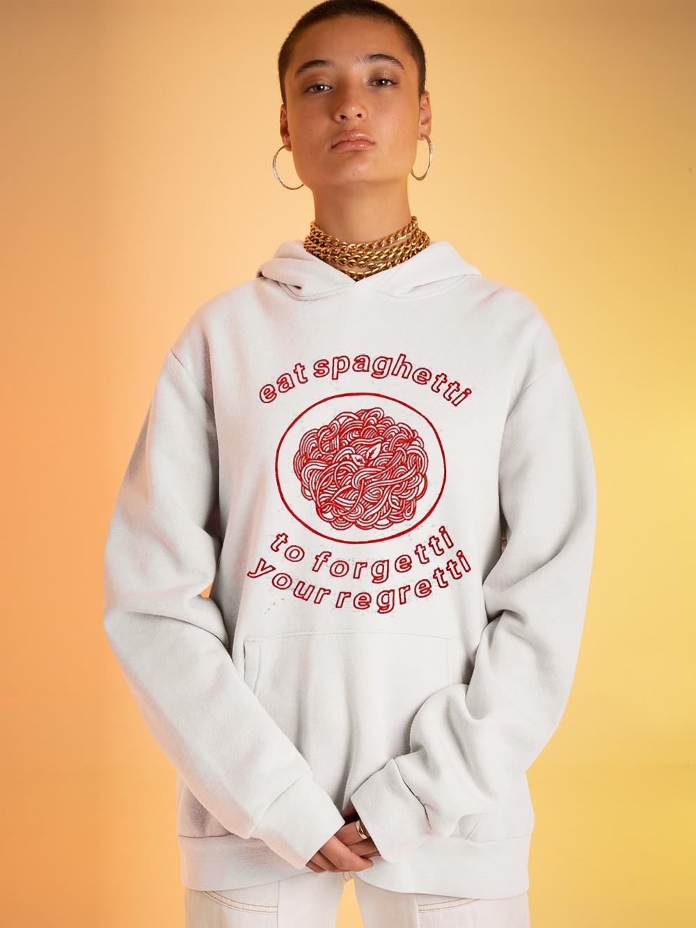 Men’s Eat Spaghetti to forgetti your regretti shirt