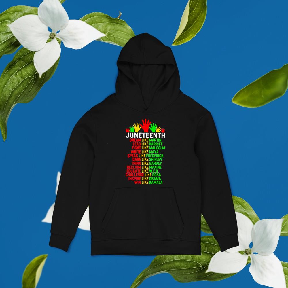Juneteenth Dream Like Martin Lead Like Harriet Fight Like Malcolm Write Like Maya shirt 1 Postmaloneshirt News