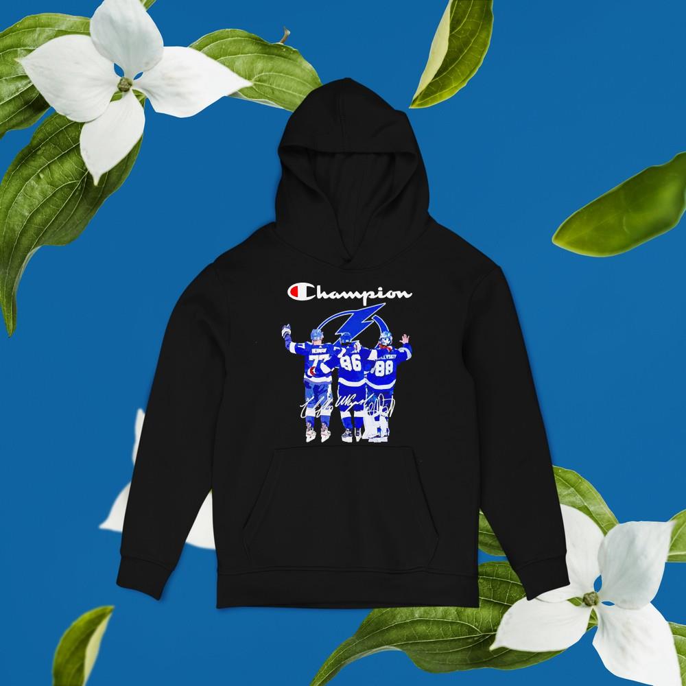 Tampa Bay Lightning Victor Hedman and Nikita Kucherov and Andrei Vasilevskiy signatures shirt 1 Greatfuldeadshirts News