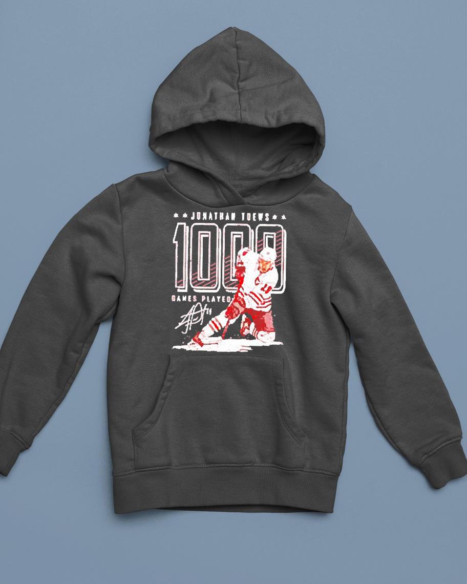 hh114 chicago blackhawks jonathan toews 1000 games played signature shirt hoodie - Chicago Blackhawks Jonathan Toews 1000 games played signature shirt
