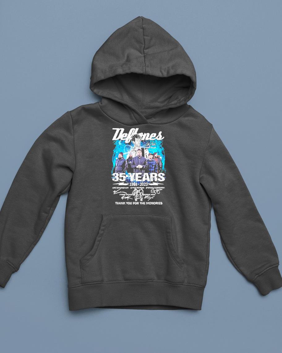 Deftones 35 years 1988 2023 signatures thank you for the memories shirt 1
