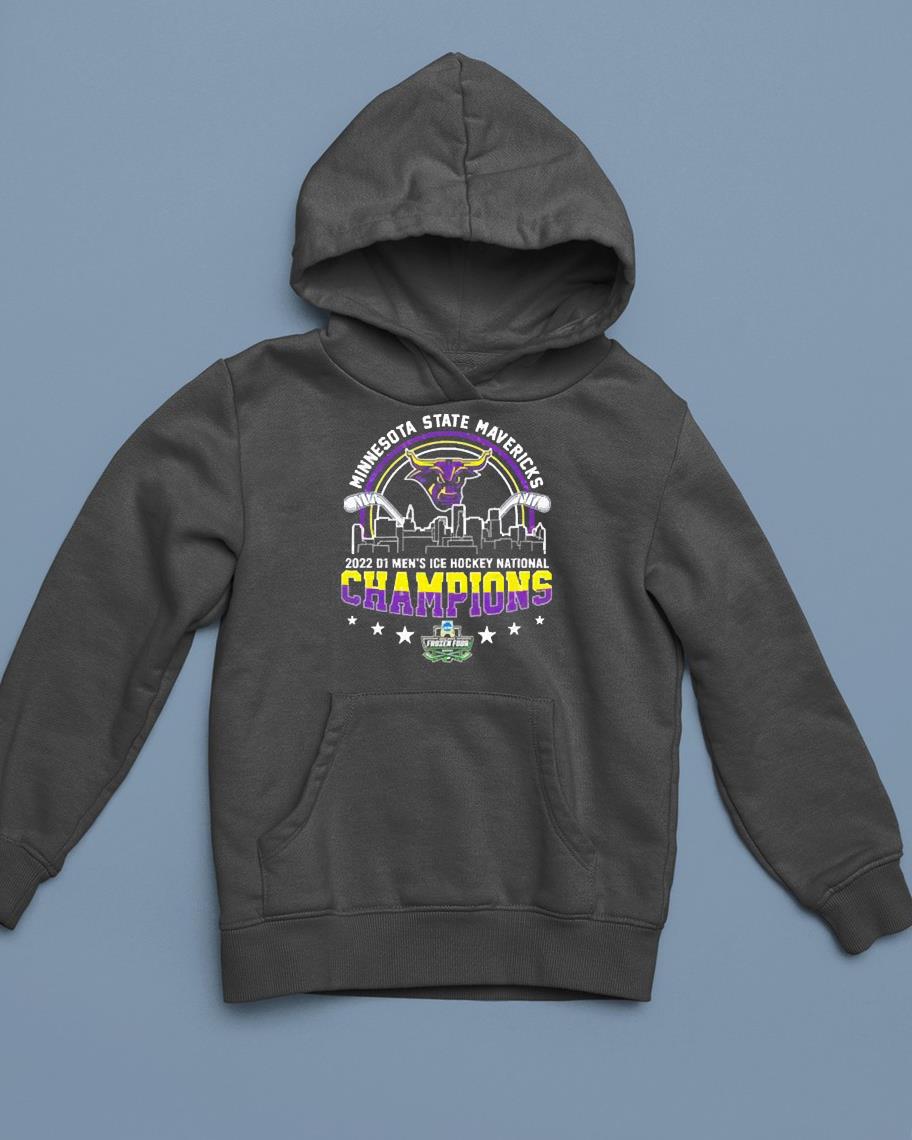 hh114 minnesota state mavericks national champions men s ice hockey shirt hoodie - Minnesota State Mavericks National Champions Men’s Ice Hockey shirt