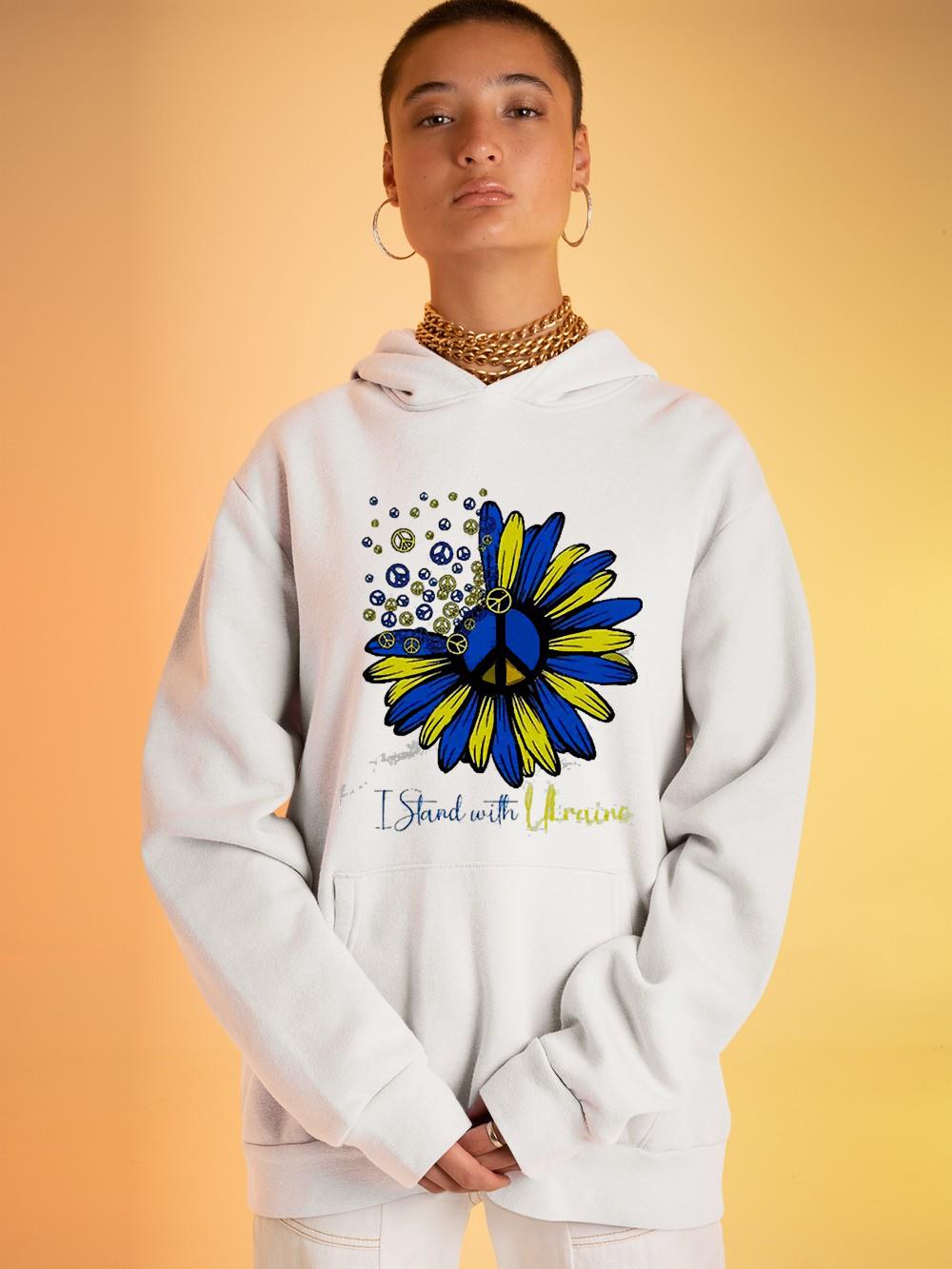 hh124 sunflower ukrainian i stand with ukraine support ukraine shirt hoodie - Sunflower Ukrainian I Stand With Ukraine Support Ukraine Shirt