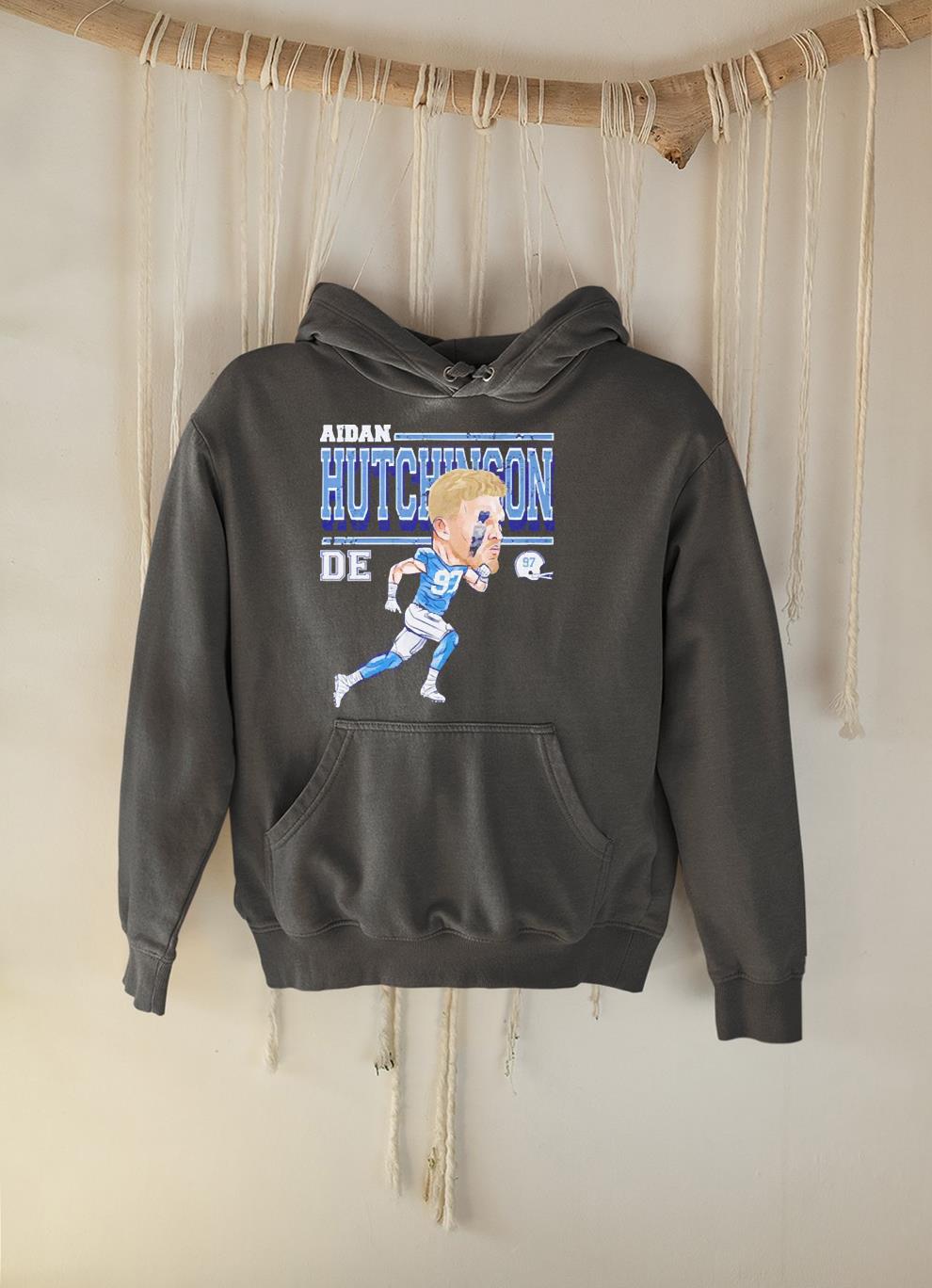 Aidan Hutchinson Detroit Lions Cartoon shirt 1 TEACHERHEROSHIRT NEWS