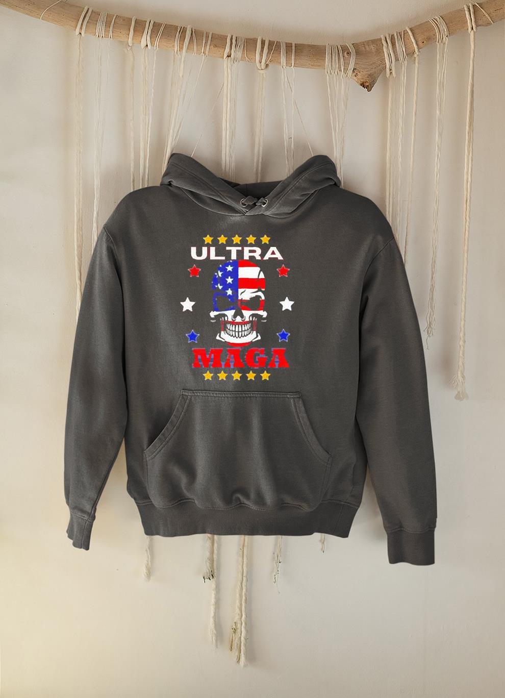 hh125 american flag skull ultra maga shirt hoodie - American flag skull Ultra Maga shirt