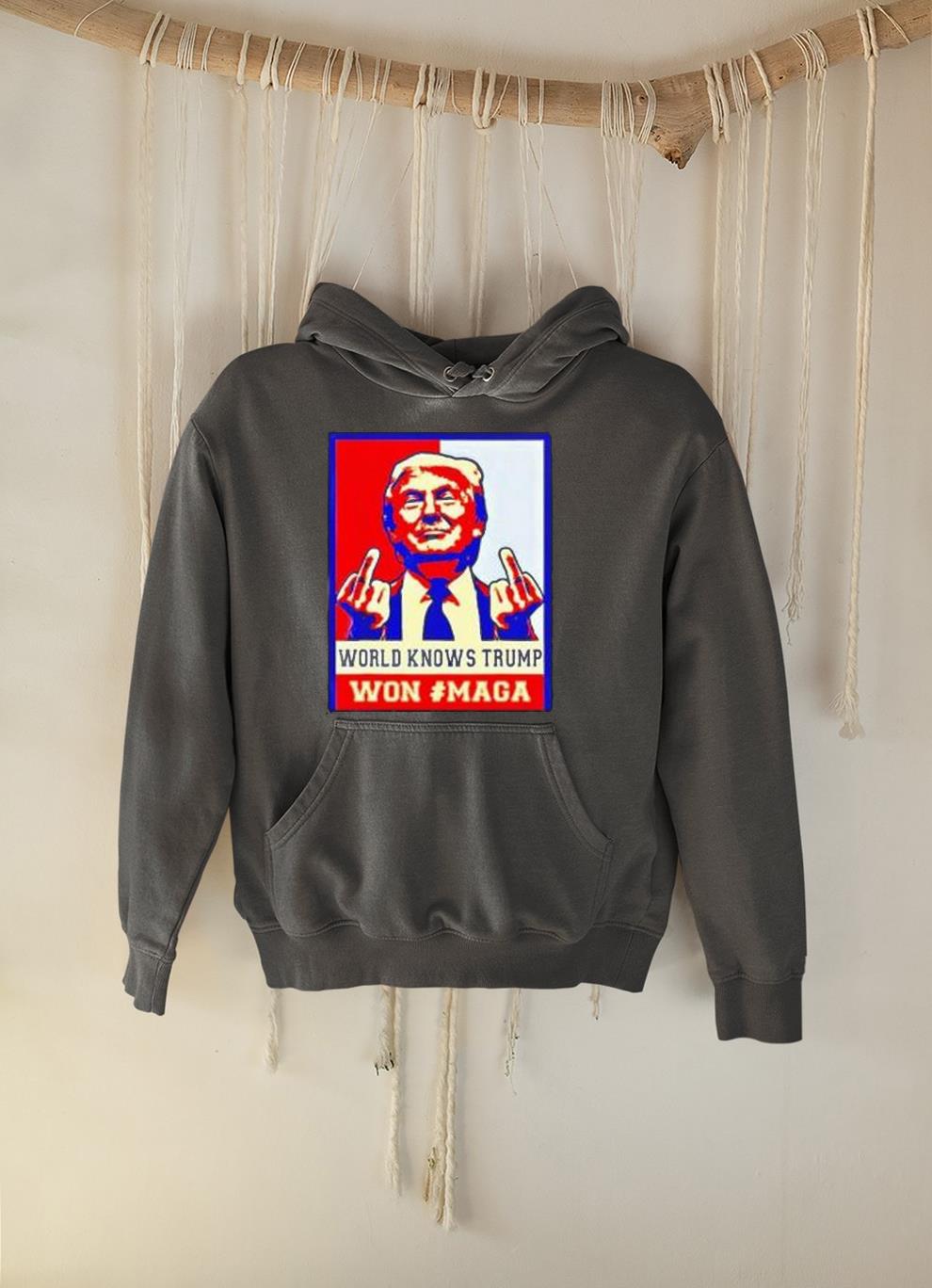 Donald Trump World knows Trump won MAGA shirt 1 Marvelcomicsteeshirt News