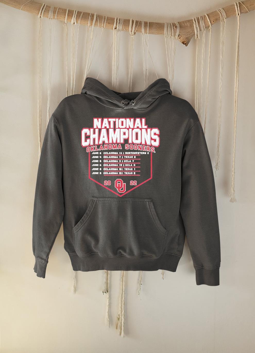 Oklahoma Sooners 2022 NCAA Softball Women’s College World Series Champions Schedule Shirt