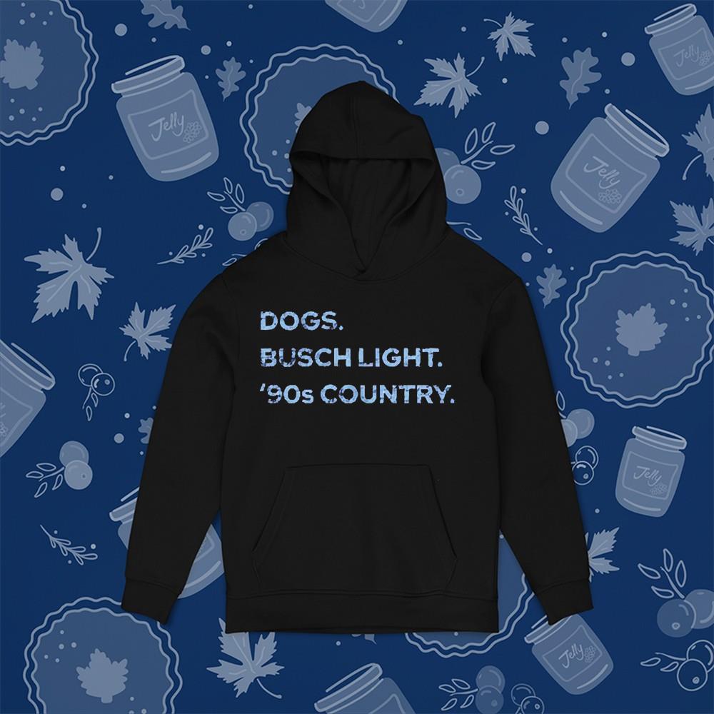 hh154 dogs busch light  90s country shirt hoodie - Dogs Busch Light ’90s Country Shirt