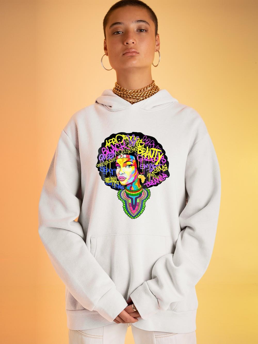 hh165 afro girl african quote graphic black history shirt hoodie - Afro Girl African Quote Graphic Black History Shirt