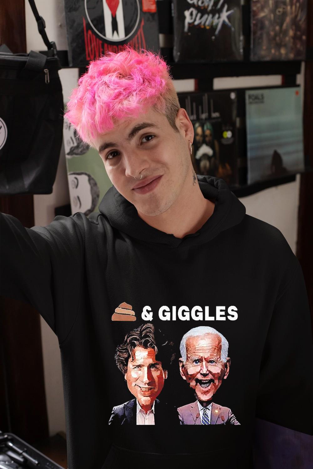 hh165 anti biden trudeau shit and giggles shirt hoodie - Anti Biden Trudeau Shit And Giggles Shirt