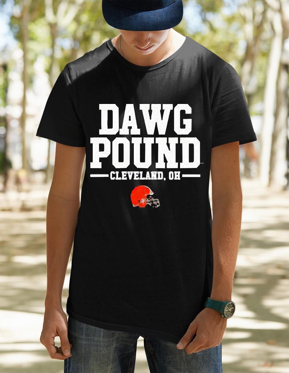 T-shirt Cleveland Browns 'Welcome To The Dawg Pound' - Taille S à 5XL Pour Supporters NFL