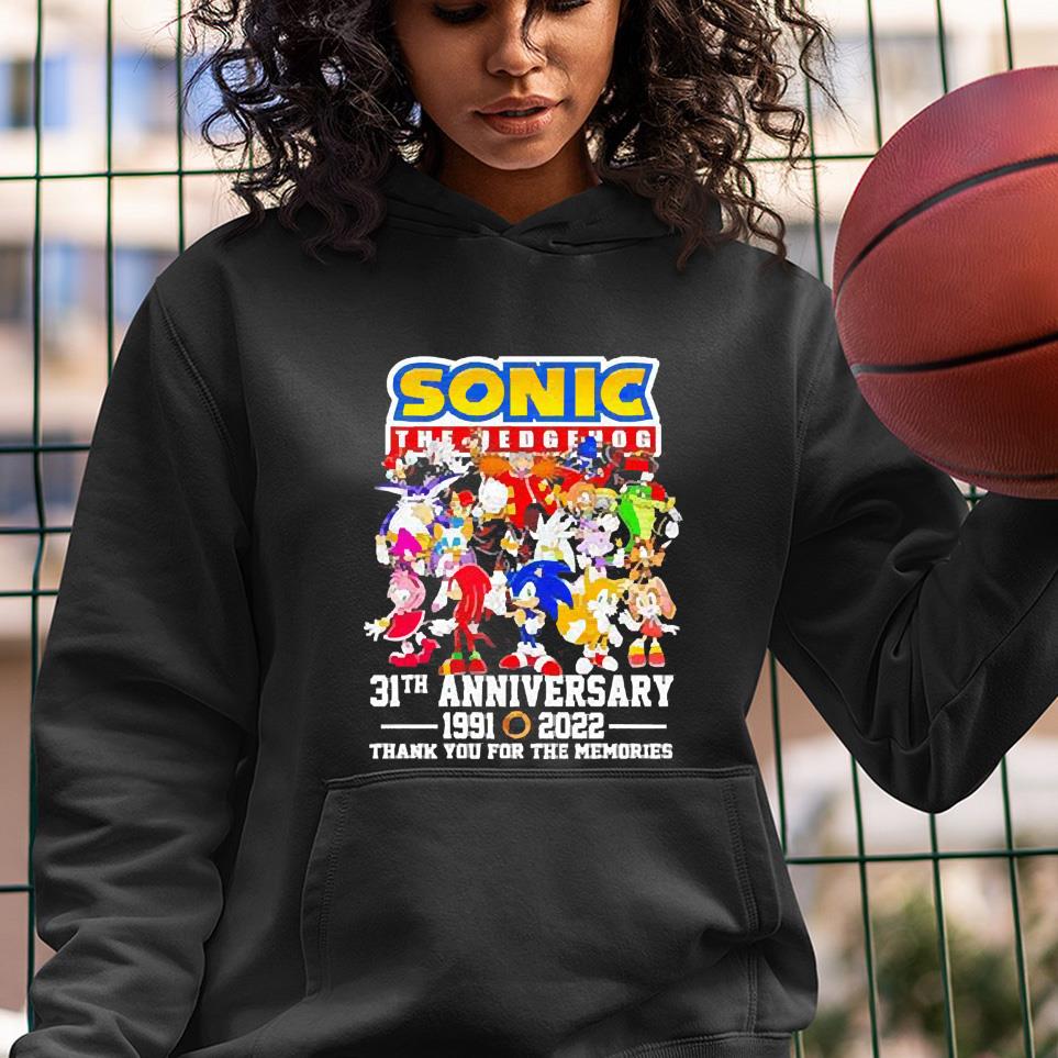 Sonic The Hedgehog 31th Anniversary 1991-2022 Thank You For The Memories Shirt 91 POLICEMANTEE NEWS