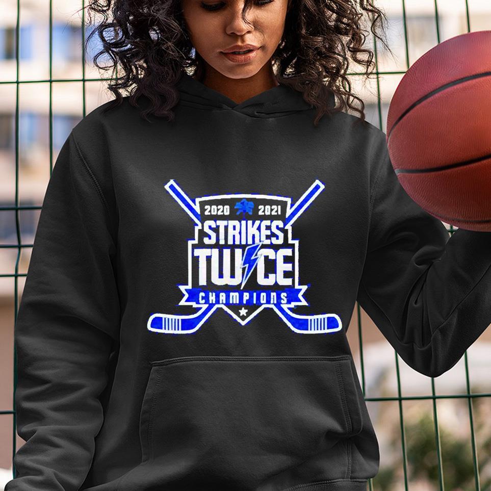 Tampa Bay Lightning 2020 2021 Strikes Twice Champions Shirt - American Flag Shirts, American 