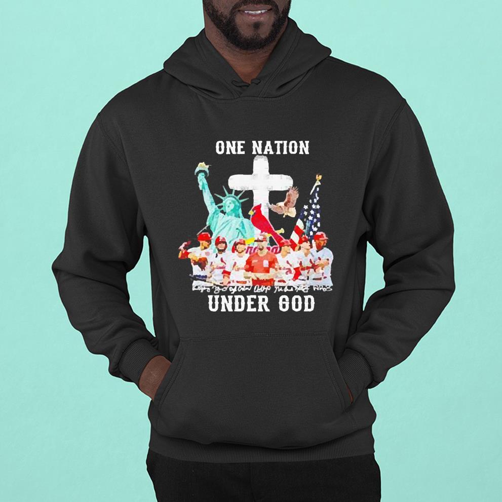 St. Louis Cardinals One Nation Under God signatures shirt 1 Marvelcomicsteeshirt News