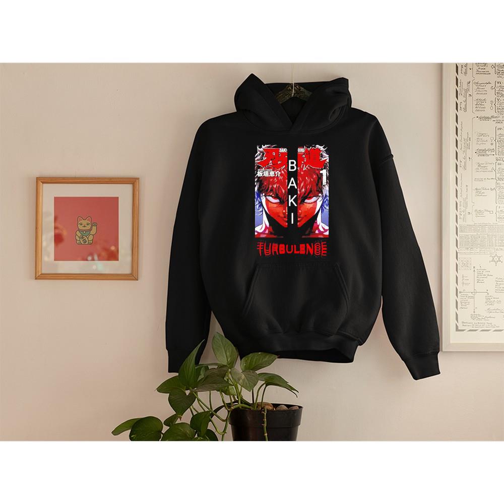 hh185 baki two side turbulence shirt hoodie - Baki Two Side Turbulence Shirt