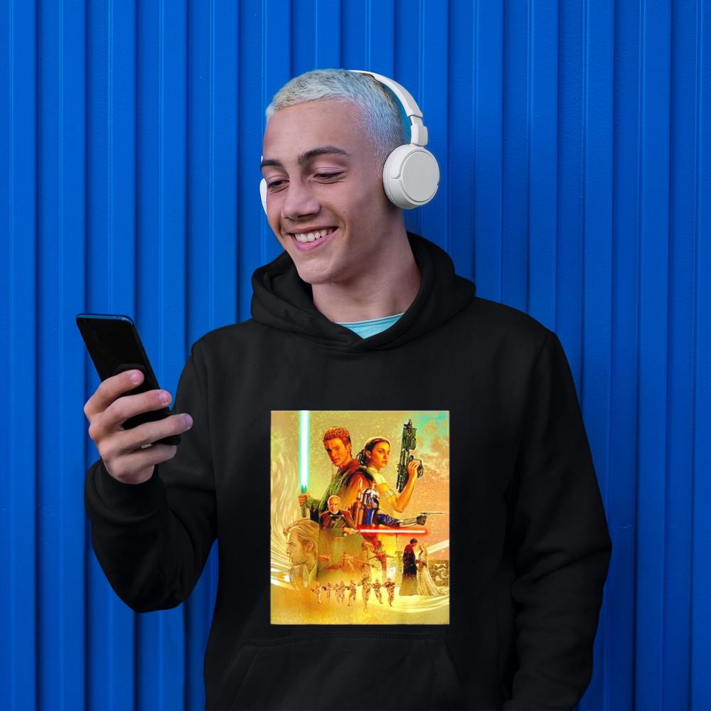 hh194 star wars celebration mural attack of the clones shirt hoodie - Star Wars Celebration Mural Attack Of The Clones Shirt